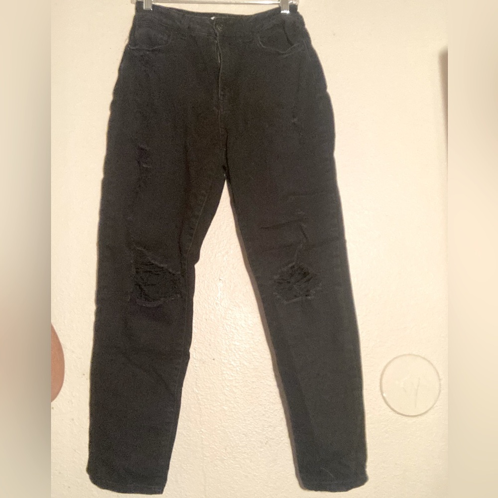 Black ripped jeans